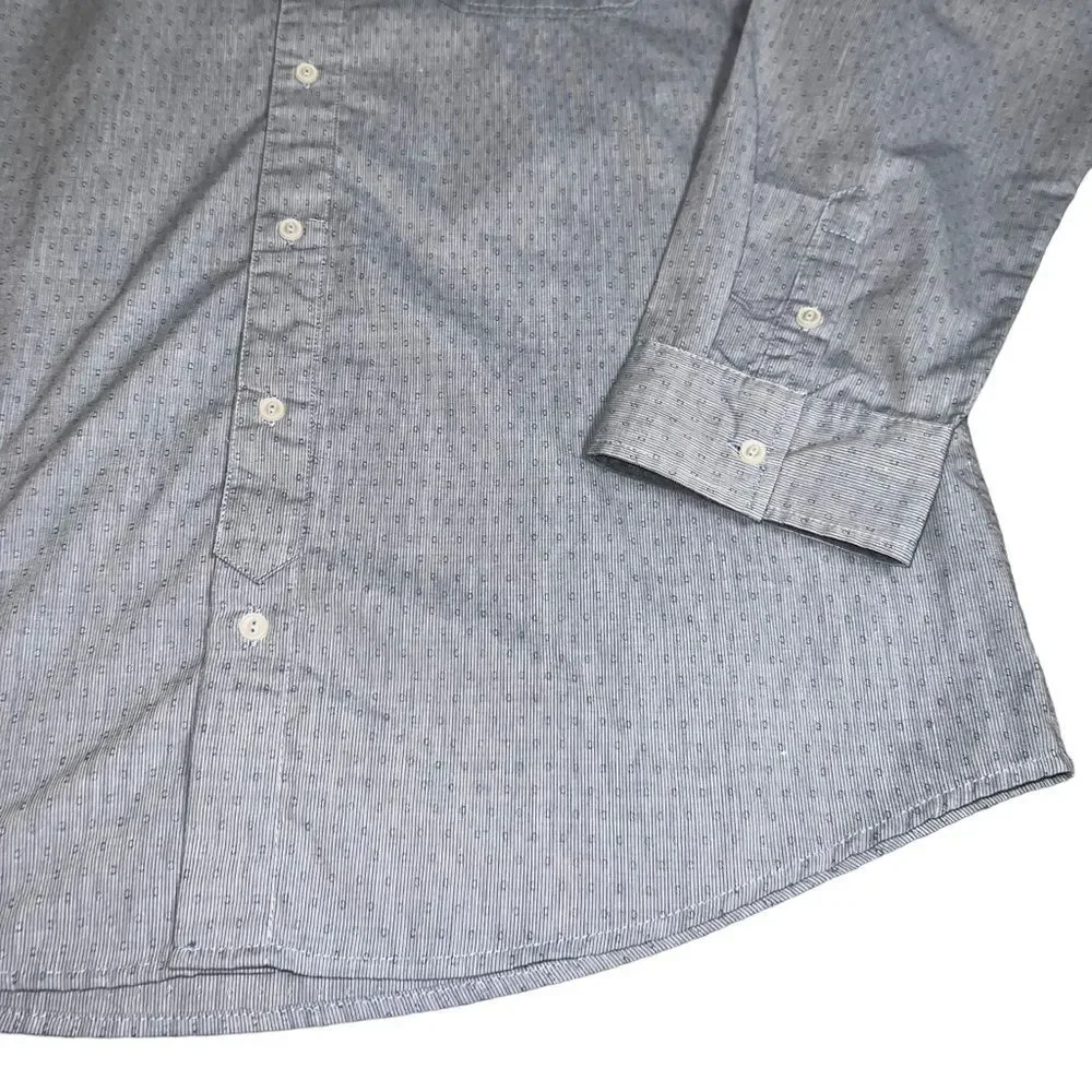 NWT Burnside Crushin It Woven Blue Casual Button Down Shirt Size 2XL